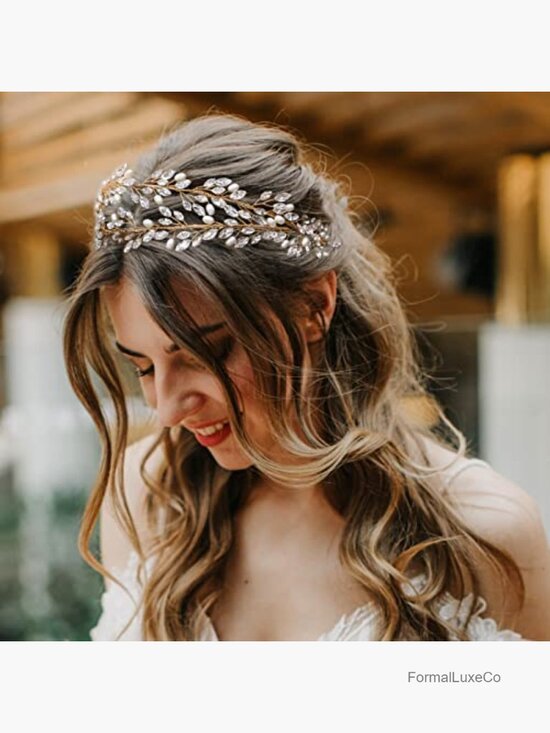 Crystal Headband Double Layer Wedding Headdress Hair Accessory Handmade main image 5